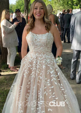 Hilda |Long Champagne Prom Dresses Near Me With A Line Strapless Appliques - Price #price_variant_lowest# - Champagne - PromDressClub